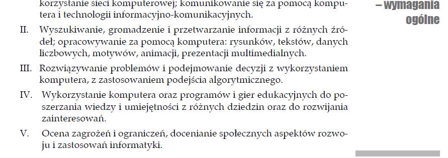 Cele kształcenia i treści
