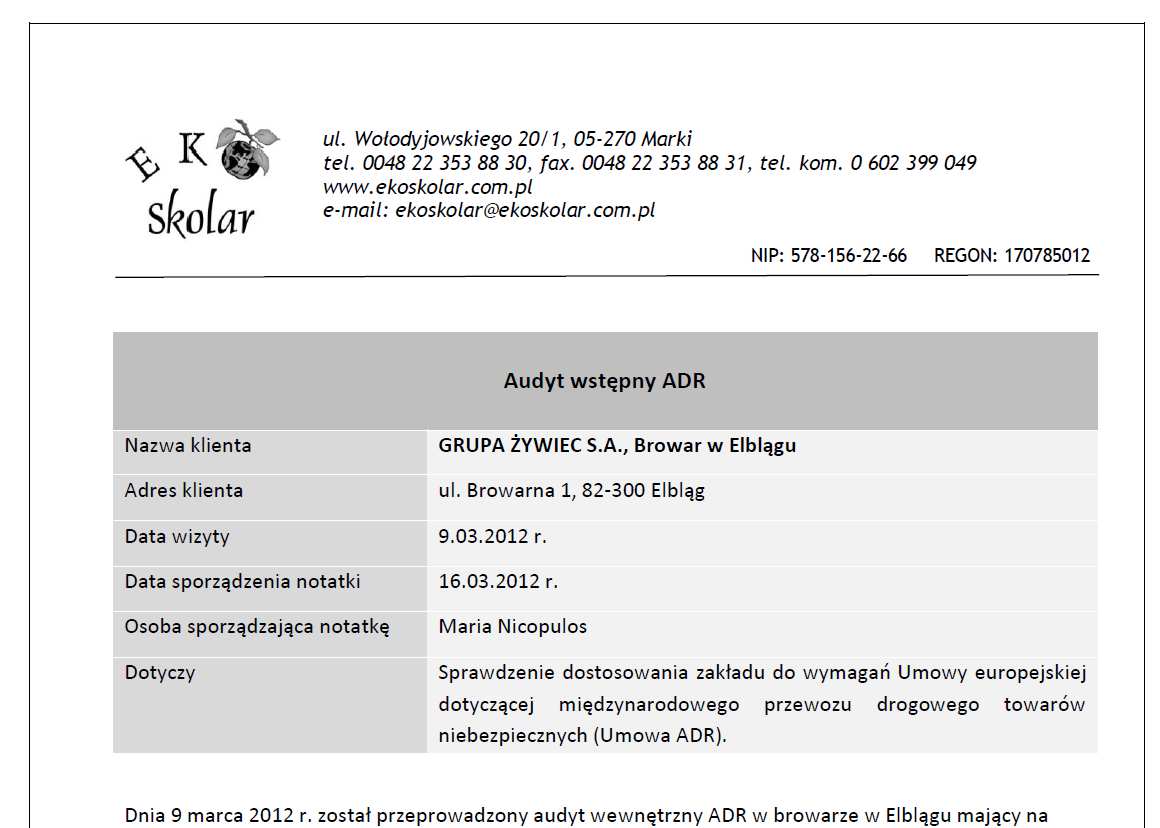 Prewencja : Audyty i kontrole
