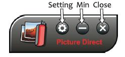 1. Click iconita Picture Direct, functia iconitei va aparea precum mai jos: 2. Click butonul Setari, puteti selecta limba softului si culoarea scanarii / orientare.