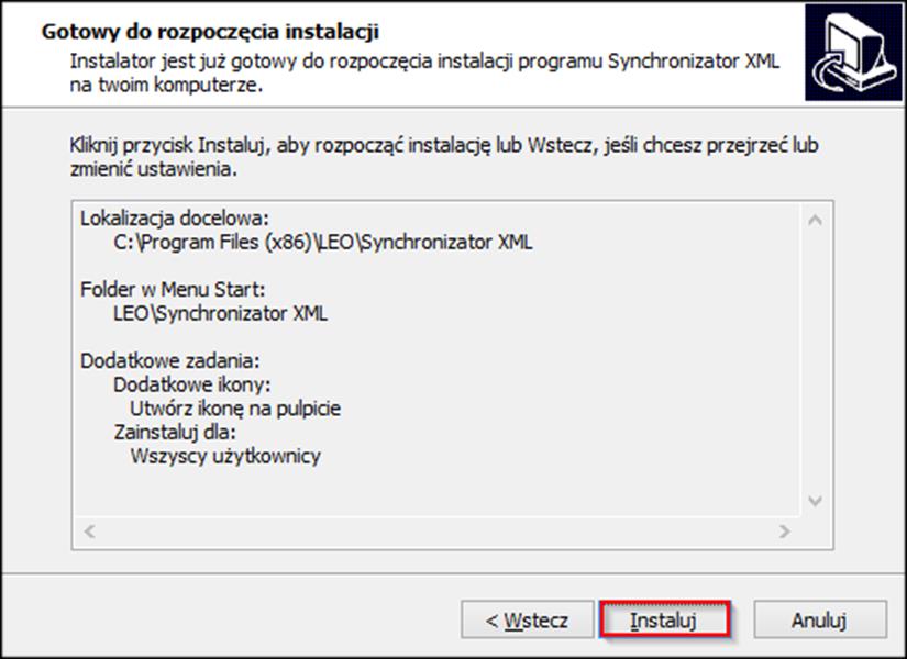 Następnym krokiem jest wybranie opcji dodatkowych (Rysunek 11).