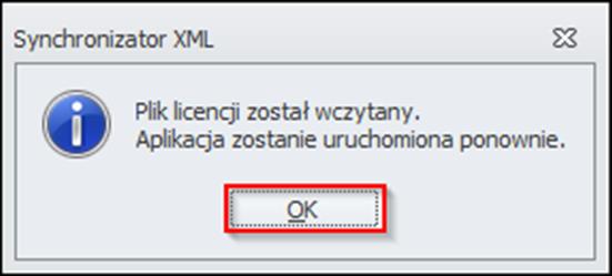 4 Instalacja pliku licencji Program Synchronizator XML pozwala pracować w wersji demonstracyjnej w dowolnym podmiocie Subiekta w ograniczonym czasie.