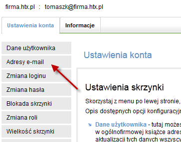 str. 7 Krok 5 - Dodaj nowe aliasy e-mail do skrzynek Po dodaniu domeny do listy domen Twojej wirtualnej firmy domena może być wykorzystywana przy tworzeniu nowych aliasów do skrzynek.