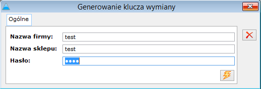 Rys. 5 Kreator Comarch ERP e-sklep, Krok 4. Przycisk:, służy wygenerowaniu klucza wymiany zabezpieczającego wymianę danych między Comarch ERP XL i Comarch ERP e-sklep.