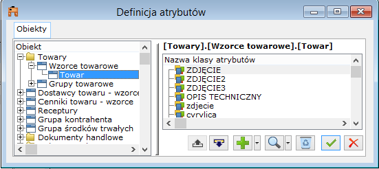 Typ w polu, z menu rozwijanego przyciskiem:, należy wybrać typ. Dla obrazu prezentującego towar będzie to typ: Załączniki.