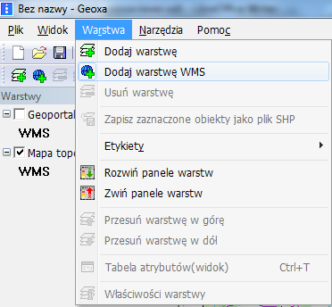 Jeśli program posiada możliwość połączenia się z Internetem powinniśmy zobaczyć poglądową mapę Polski. Rys.