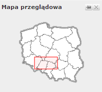 2. Kliknąć na mapie w dowolnym punkcie, co powoduje wyświetlenie informacji o znajdujących się w danym miejscu obiektach. 3.