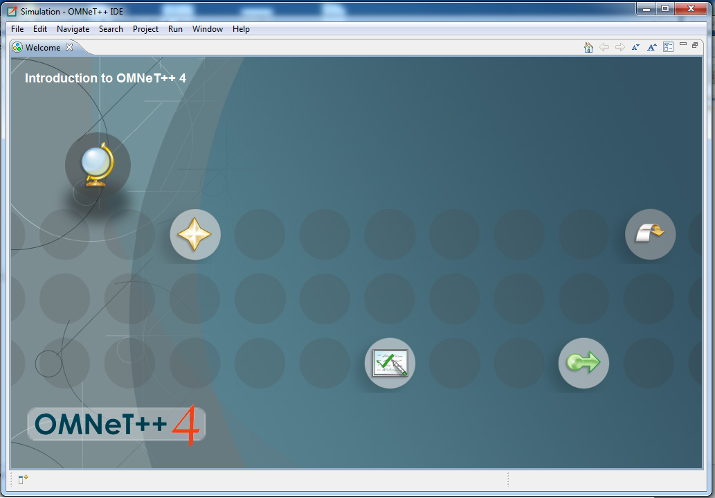 2.6. Uruchomienie środowiska programistycznego OMNeT++ jest oparte na platformie Eclipse. Do jego uruchomienia potrzebna jest co najmniej Java Runtime Environment 5.0, zainstalowana na komputerze.