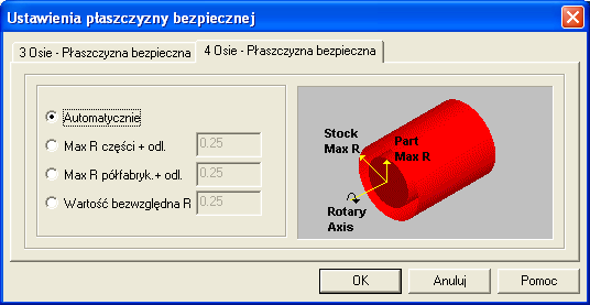 1. Wybierz Ustawienie płaszczyzny bezpiecznej z zakładki Operacje. 2.