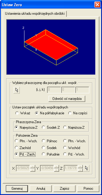 9. Ustaw: Początek układu