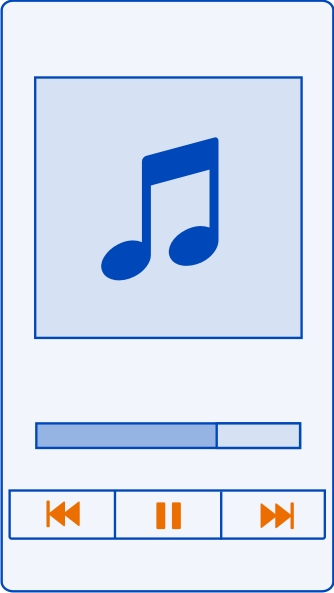 Rozrywka 89 Wskazówka: Podczas słuchania muzyki możesz wrócić do ekranu głównego i zostawić muzykę odtwarzaną w tle.
