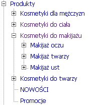 Str. 166 Moduł isklep24 v. 5.3 4.4.6.11 Mapa strony Komponent Mapa strony prezentuje listę utworzonych w Comarch isklep24 podstron. Kliknięcie na wybraną podstronę pozwala przejść bezpośrednio na nią.