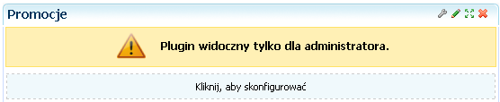 Podręcznik Użytkownika systemu Comarch OPT!MA Str. 213 Konfiguracja komponentu Rys. 296 Opcje konfiguracyjne pluginów. Aby skonfigurować komponent należy kliknąć na przycisk:.