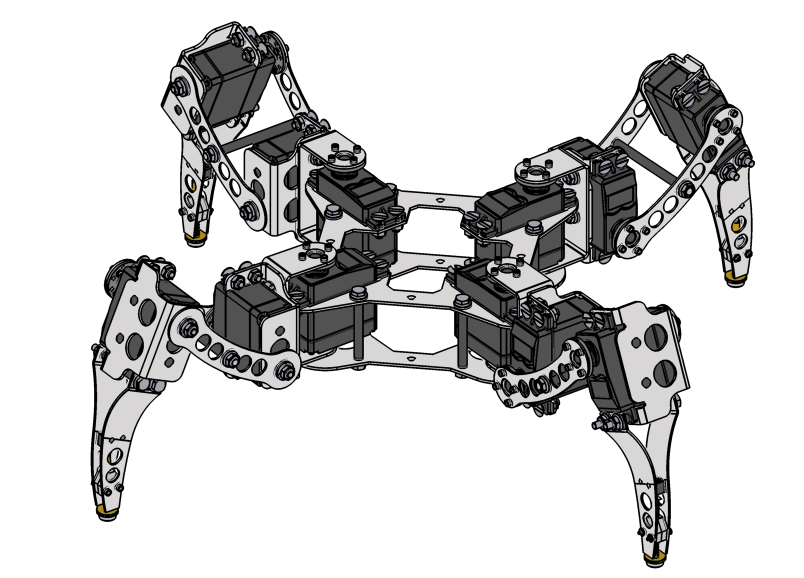 1. Wstęp X-walker jest czteronożnym robotem kroczącym o symetrycznej konstrukcji.