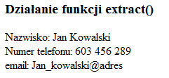 Przykład plik HTML Przykład cd tablica $_GET <html><head><title>formularz HTML Form</title></head> <body bgcolor="#9999cc"> <font face="verdana" size="+1"> <form action="mk_plik2.