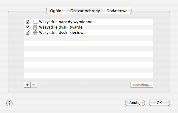 O C H R O N A A N T Y W I R U S O W A S Y S T E M U P L I K Ó W K O M P U T E R A 3. Utworzyć metodę mieszaną, tj. stworzyć obszar ochrony i wykluczyć z niego pewną liczbę obiektów.