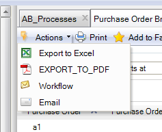 Ad. 2 Przeglądy - akcja eksport do Excela, PDF, Email Funkcje przeglądów: a. 2 typy przeglądów 1-look-up (uproszczone tylko przegląd), 2 pełne (z filtrami, drukowaniem, i przekazywaniem do plików) b.