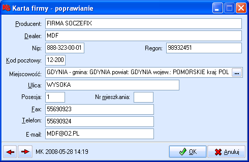 MODUŁ 23 Okulista Rys. 24. Okno: Przeglądanie listy producentów. Rys. 23. Okno: Przedziały wartości. W oknie Zestawienia na stałe widoczne są tylko opisana powyżej zakładka Serie oraz zakładka Profil.