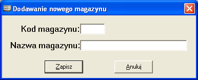 15) naleŝy oprócz nazwy magazynu, podać takŝe jego trzyliterowy kod (symbol),