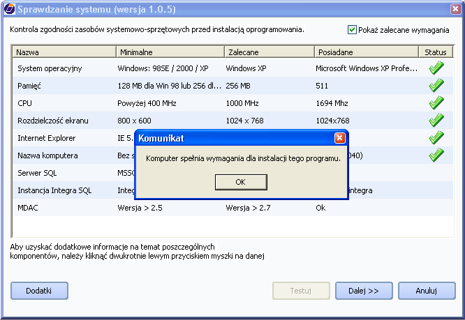 3 Instalacja Wersja instalacyjna programu Integra 7 znajduje się na płycie CD-ROM. Po włoŝeniu płyty do napędu nastąpi automatyczne uruchomienie programu instalacyjnego.