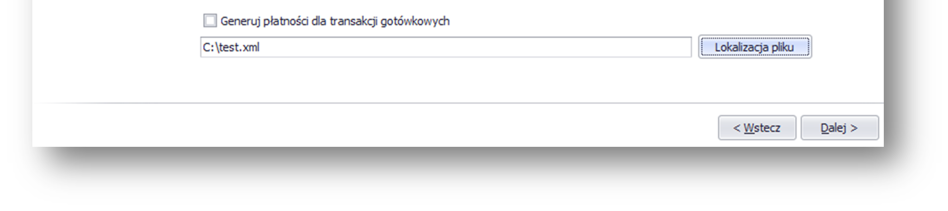 Po wprowadzeniu danych serwera klikamy przycisk Testuj połączenie, aby sprawdzić czy możliwe jest nawiązanie połącznia z serwerem. Jeżeli test się powiedzie na przycisku pojawi się komunikat.