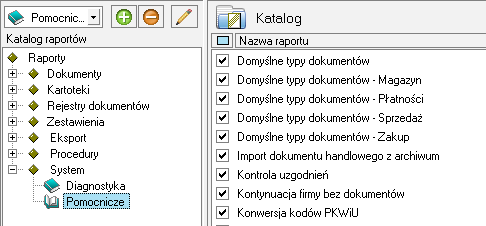 Następnie wybrać zakładkę Kartoteki Raporty Systemowe Pomocnicze: Rysunek 17: Okno Licencja - wprowadzanie W prawym górnym rogu wybrać przycisk Nowy raport.