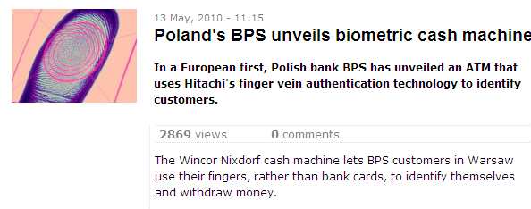Polski sektor bankowy - pierwszy bankomat