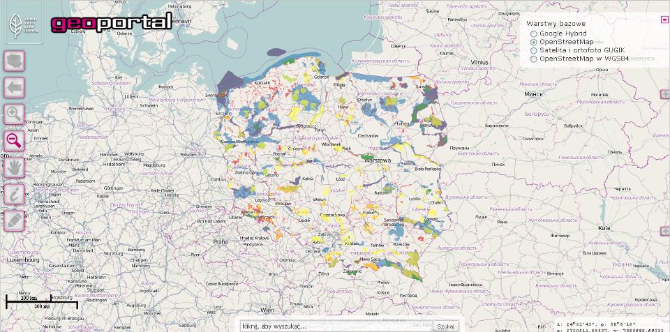 różne podkłady topograficzne -