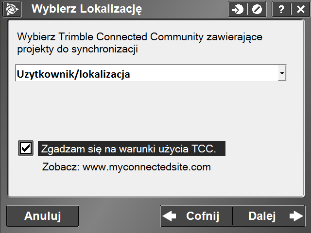 2. Wybieramy Tryb logowania -> Online 3. Wpisujemy Organizację, Użytkownika i Hasło zgodnie z tym, co wpisywaliśmy w trakcie tworzenia użytkownika w witrynie Access Sync 4.