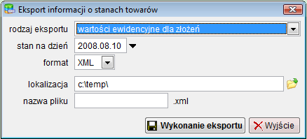 Aby wykonać ewidencję dla pozycji towarowej wybranego PZ należy: za pomocą funkcji menu Skład Celny/Złożenia towarów wywołać okno z listą złożeń / dokumentów PZ wybrać z listy właściwy dokument