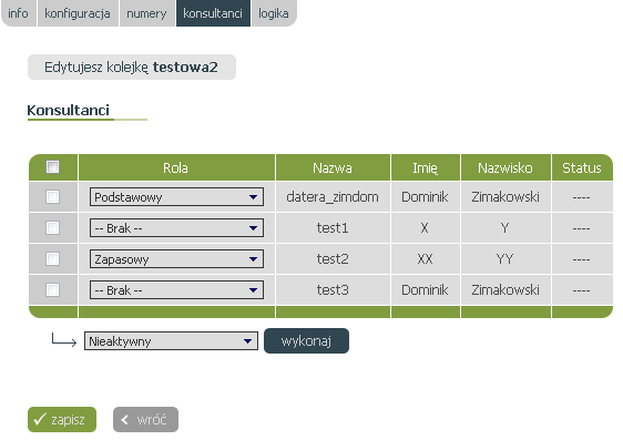 Czas wznowienia dzwonienia czas oczekiwania do ponownego podjęcia działania przez kolejkę po nieodebranym przez konsultanta połączeniu.