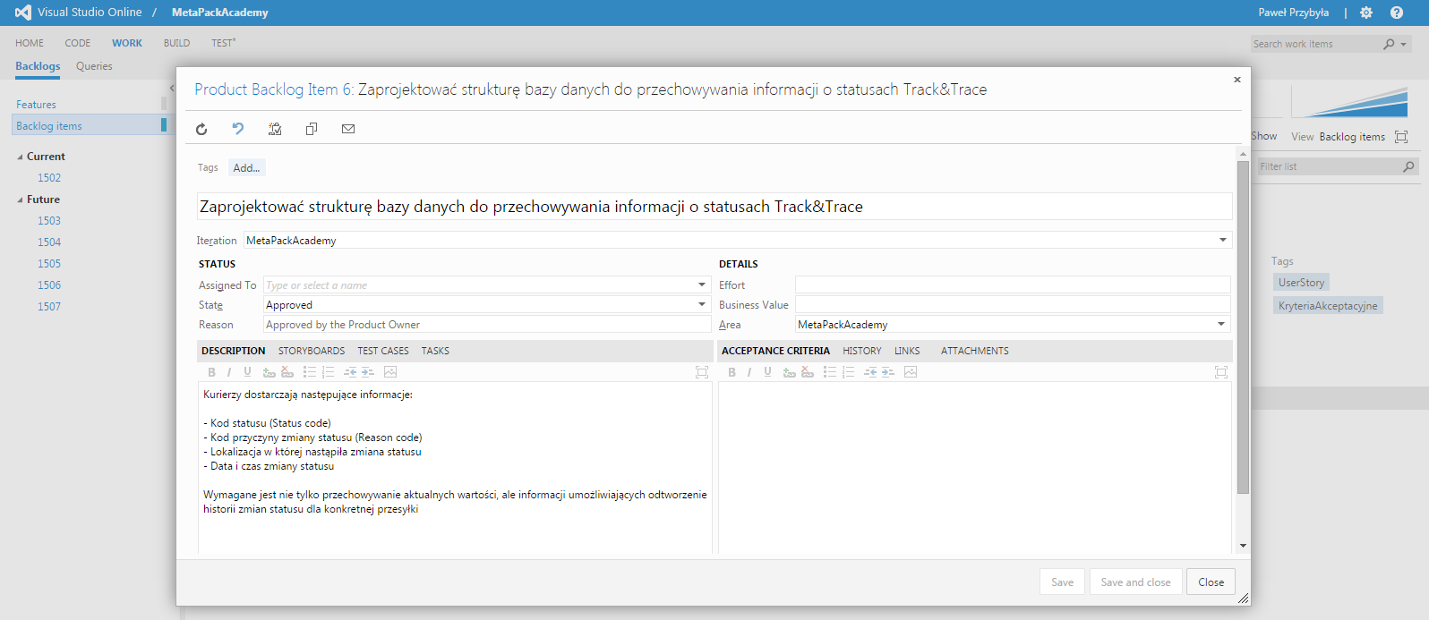 Narzędzia wspomagające pracę w Scrum w MetaPack