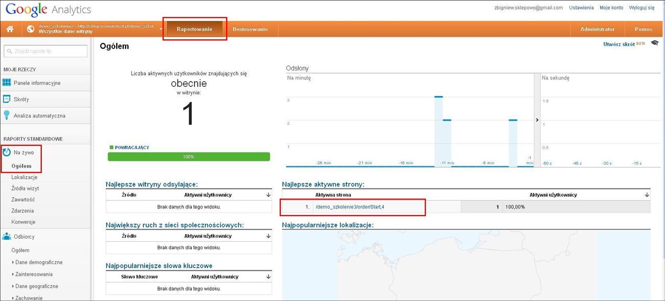 Lokalizacji docelowej Wybierz typ dopasowania zaczyna się od Jako miejsca docelowego użyj URL strony internetowej.