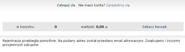 domena uniemożliwi dokonanie zakupu. Pozostałe dane można zmienić po zalogowaniu. A nie można się zalogować bez aktywacji konta.