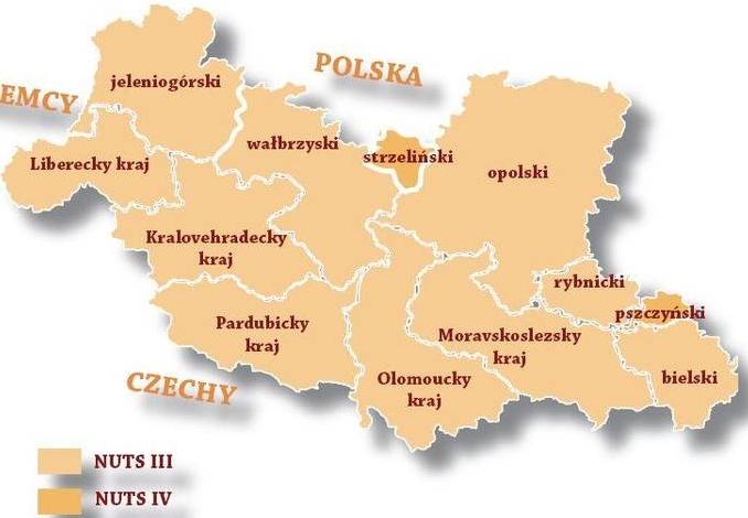 (w podregionie wrocławskim), w województwie opolskim podregiony nyski i opolski w województwie śląskim podregiony rybnicki, bielski oraz