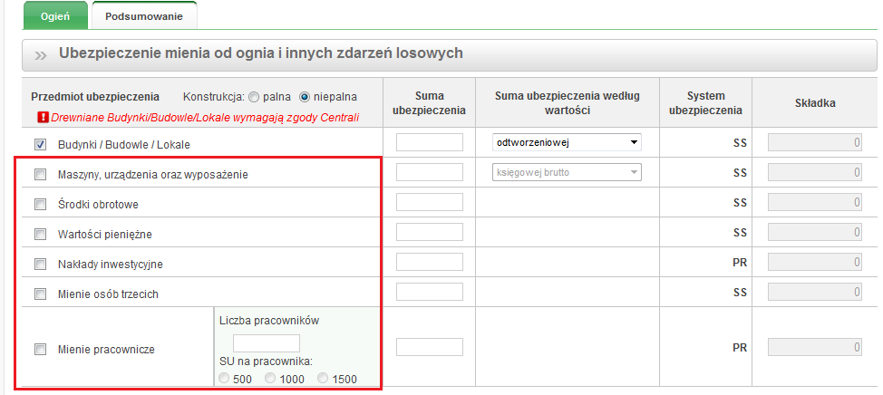 Ogień pozostałe