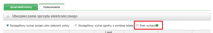 Ubezpieczenie elektroniki (All risks) W przypadku gdy łączna wartość ubezpieczanego sprzętu elektronicznego klienta wg wartości księgowej brutto nie przekracza 500.