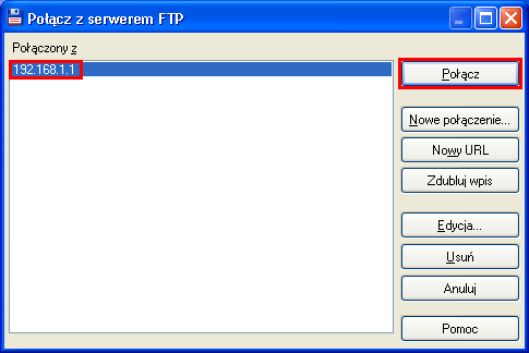 2. Serwer FTP W opisywanym przykładzie do aktualizacji wykorzystano Total Commander a. Aktualizacji można dokonać jedynie z użyciem pliku.all. 2.1.