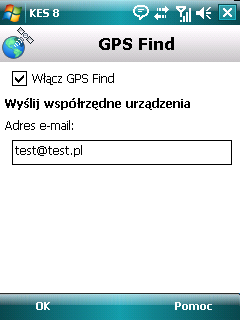 OKREŚLANIE WSPÓŁRZĘDNYCH GEOGRAFICZNYCH URZĄDZENIA Po odebraniu polecenia SMS funkcja GPS Find będzie próbowała określić współrzędne geograficzne urządzenia, a następnie wyśle je w postaci wiadomości
