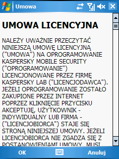 36 Kaspersky Mobile Security 7.0 Rysunek 30. Umowa licencyjna 3.2. Rozpoczęcie pracy Niniejsza sekcja zawiera informacje potrzebne do aktywacji i uruchomienia aplikacji po jej zainstalowaniu.