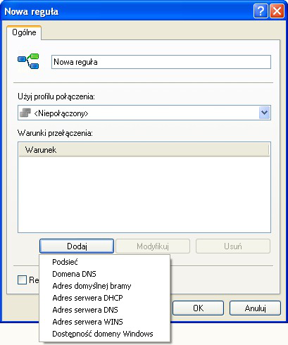 Dostępność domen Windows zmień stan domeny Windows, z którą