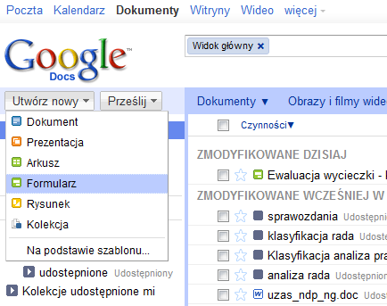 6 Często korzystamy z formularzy w celu przeprowadzenia ewaluacji zajęć lub pozyskania innych informacji od uczniów i nauczycieli (formularze umożliwiają ustalenia praw dostępu) Ewaluacja Wycieczki