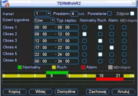 Rys. 2-9c. Ustawianie parametru czas zdjęcia w menu Ogólne.