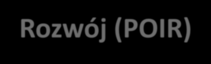 Program Operacyjny Inteligentny Rozwój (POIR) Wspieranie innowacyjności i konkurencyjności polskiej gospodarki, wyrażające się głównie zwiększeniem nakładów na B+R I.