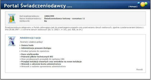 Administracja 7 Administracja Informacja dla administratora: Wartości parametrów: CLO_WWW2005_PS_URL_POTENCJAL CLO_WWW2005_PS_URL_POTENCJAL_WS są domyślnie pobierane z bazy danych, o ile takie klucze