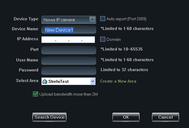 B-Viewer - manual, ver. 1.0 DEVICE MANAGEMENT 3. Device management 3.1. Adding of the devices Selecting Device icon in the Control Panel panel opens Device panel.