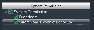 B-Viewer - manual, ver. 1.0 USER ACCOUNTS 10.5.2. Devices access rights configuration Clicking the from the device. allows the user to audio communicate and viewing the event log 10.5.3.