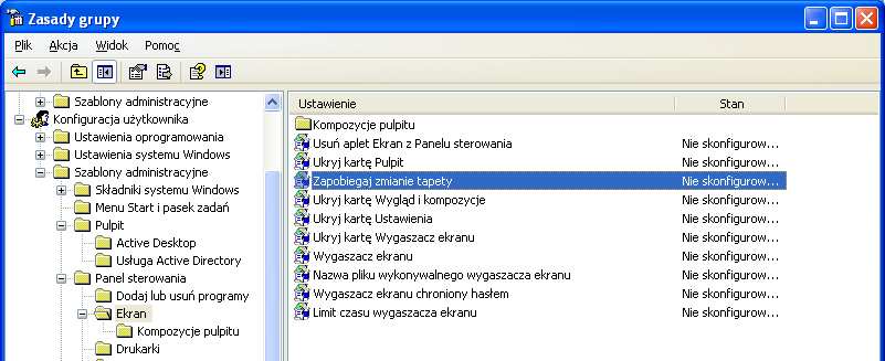 * WYDANIE II/2010 * Strona 32 * Rysunek 33 Zapobieganie zmianom tapety Rysunek 34 Zapobieganie zmianom tapety Włączone 21.