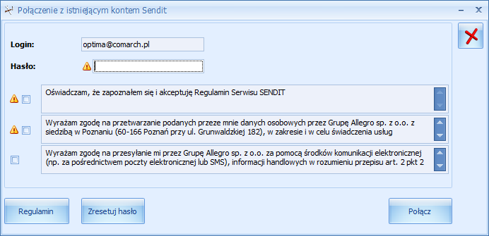 Na adres e-mail podany przy rejestracji przesłana zostanie wiadomość o założeniu konta z prośbą o przesłanie dokumentów rejestracyjnych firmy.