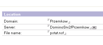 edycji dokumentu. Po tej czynności należy zmienić wpis w polu Server z DominoSrv2/Przemkow na Domino/Przemkow, które znajduje się w zakładce Basics (patrz rys. 20). Rys.