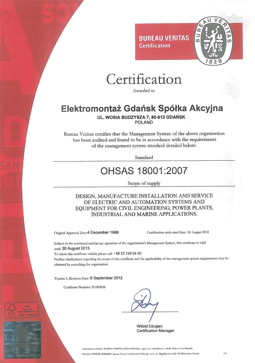 Certificates: